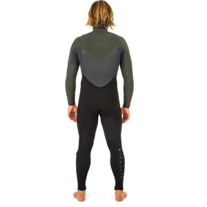 2019 Rip Curl Flashbomb 4/3mm GBS Chest Zip Wetsuit BLACK / GREEN WST7NF